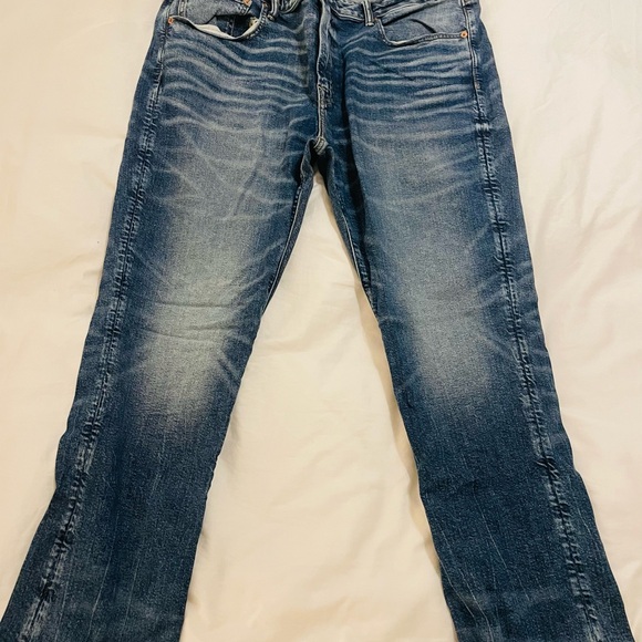 American Eagle Outfitters Men's Classic Blue Straight Jeans - Picture 3 of 7